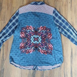 Vintage flannel with unique back design